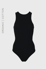 BODY HALTER BLACK - BAWEŁNA ORGANICZNA