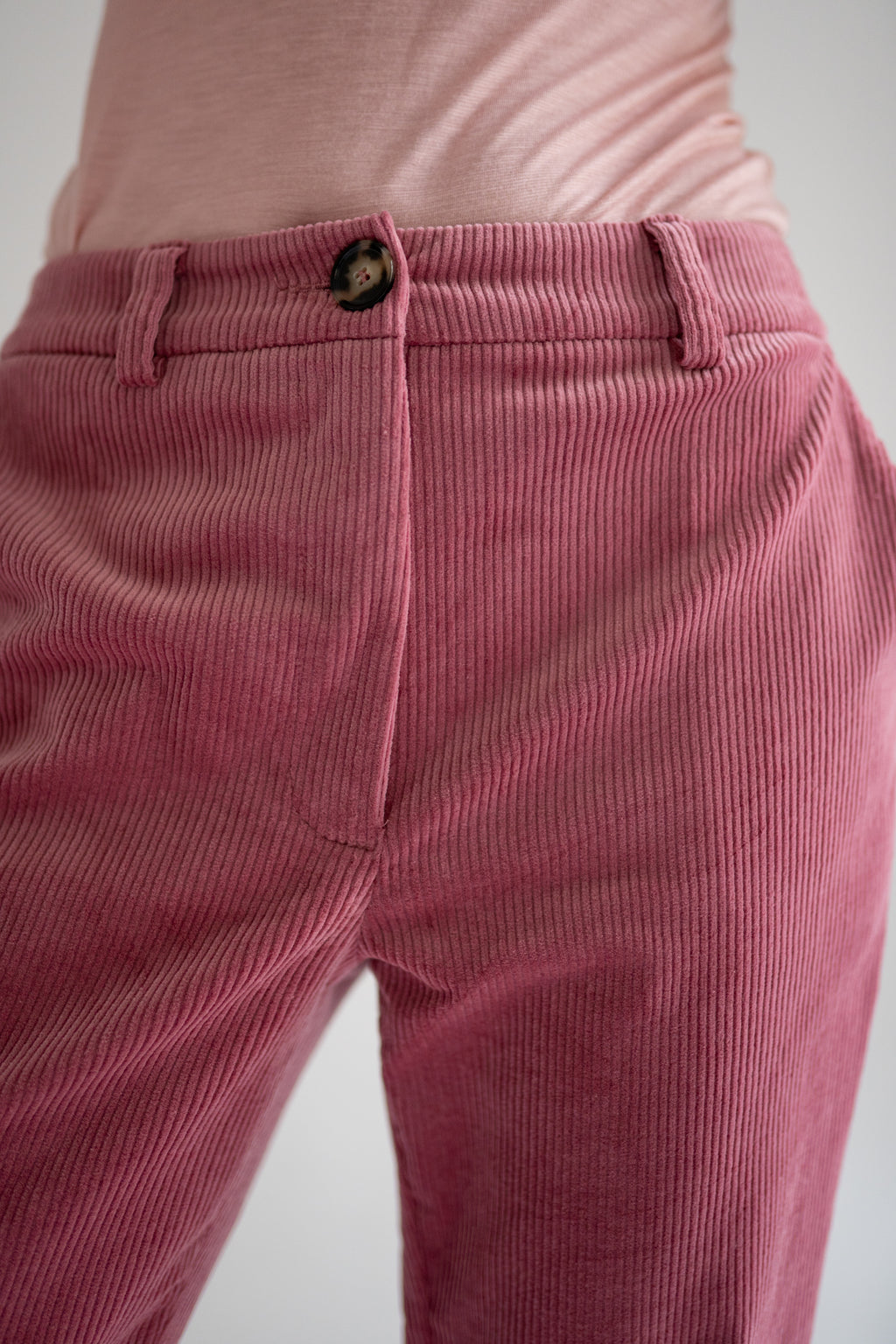 SPODNIE PINK CORDUROY