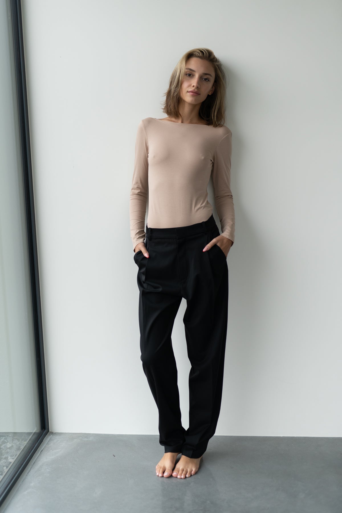 SPODNIE SOTO BLACK - 98% wełna