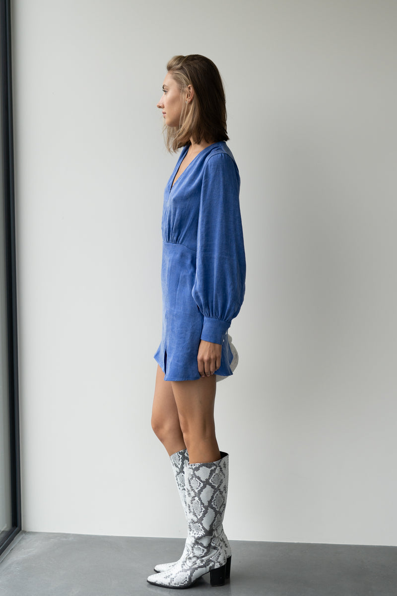 SUKIENKA Z DŁUGIM RĘKAWEM COCO MINI BLUE