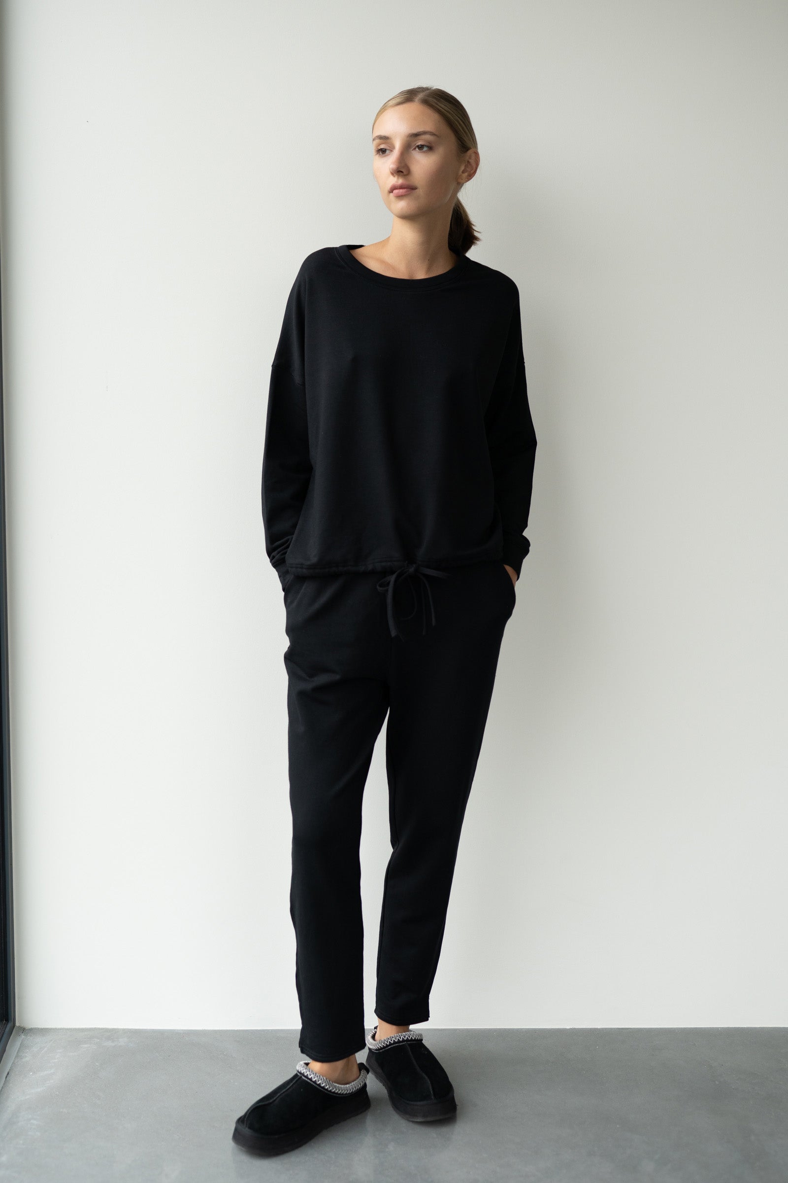 SPODNIE DRESOWE ALNAR BLACK - MODAL