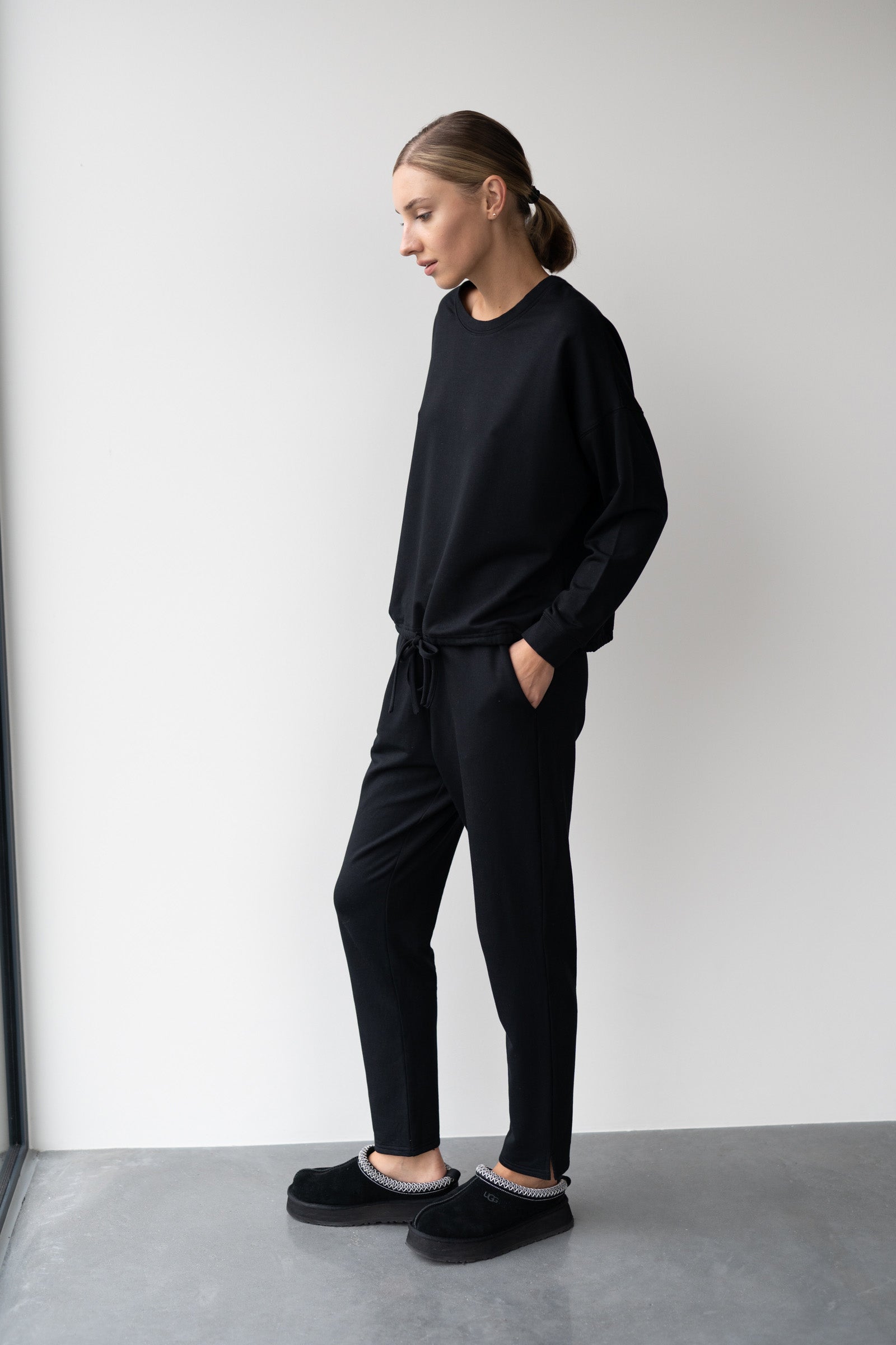 SPODNIE DRESOWE ALNAR BLACK - MODAL