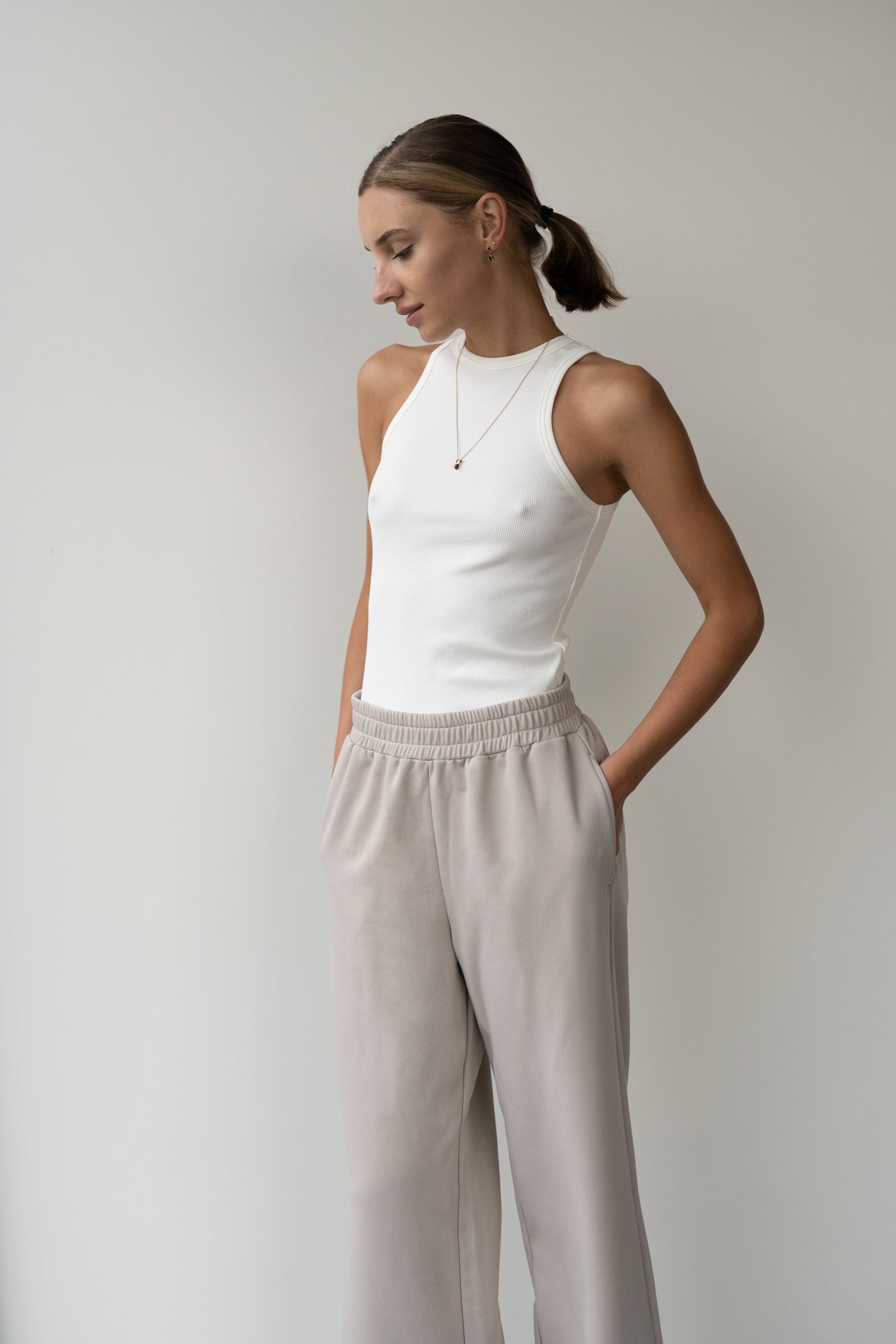 SPODNIE DRESOWE LUZA LIGHT GREY