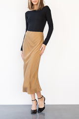 SPÓDNICA SLIP SKIRT SIA GOLD - CUPRO