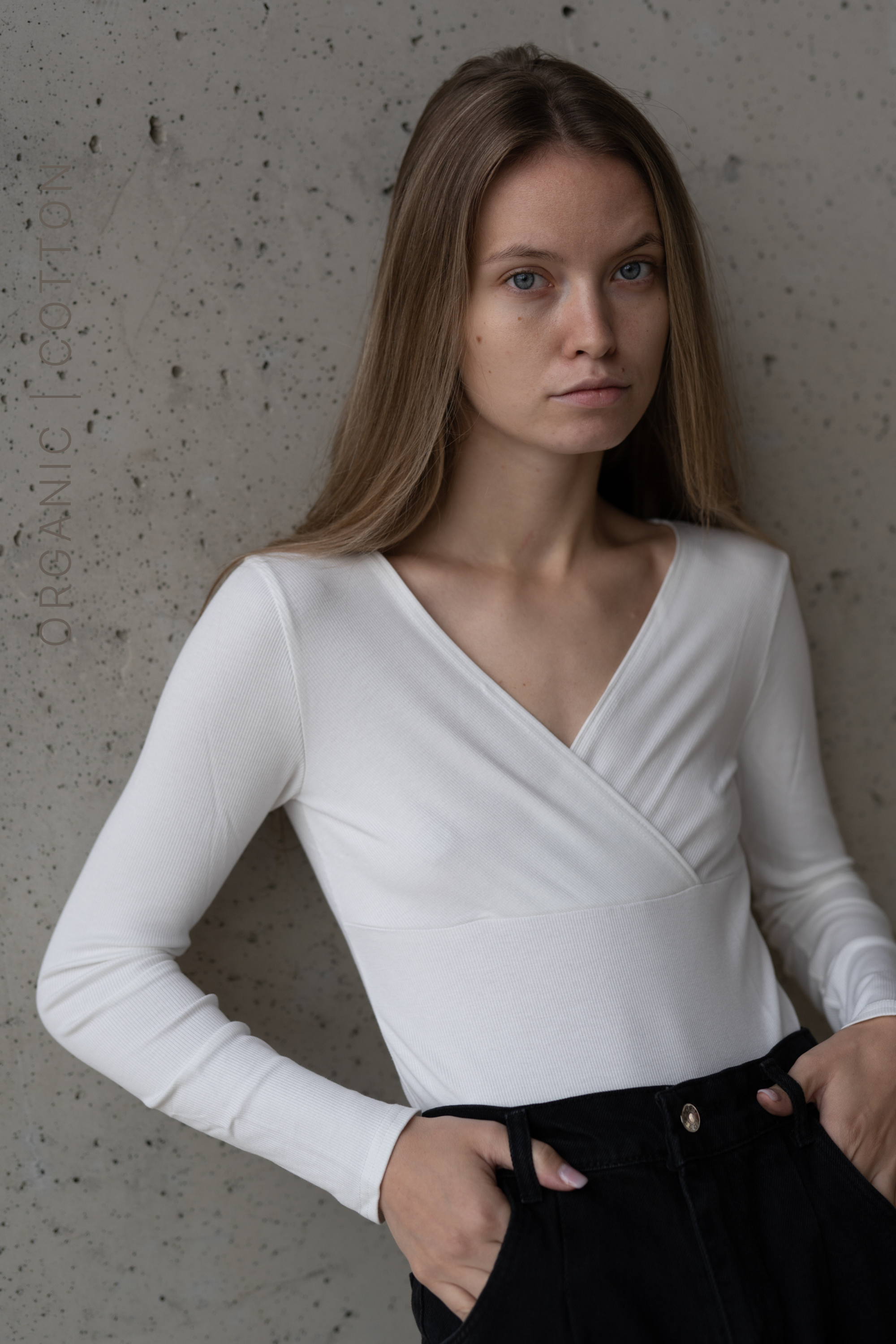 BODY VESSA OFF WHITE - BAWEŁNA ORGANICZNA