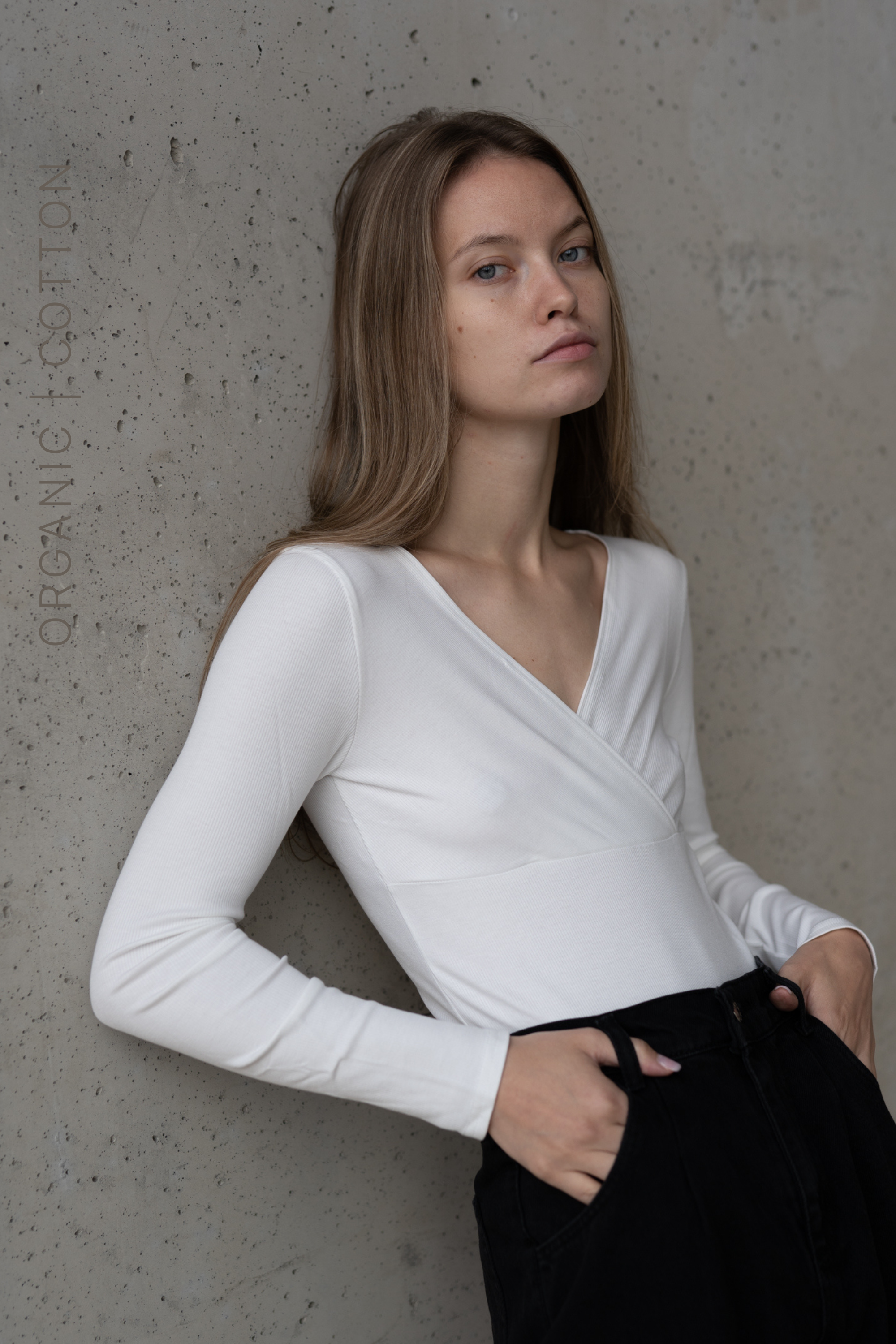 BODY VESSA OFF WHITE - BAWEŁNA ORGANICZNA