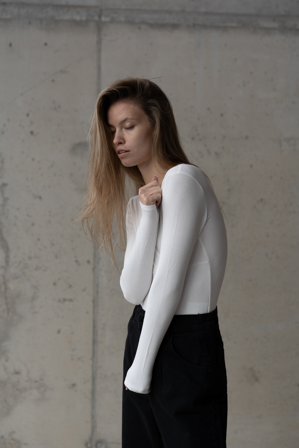 BODY VESSA OFF WHITE - BAWEŁNA ORGANICZNA