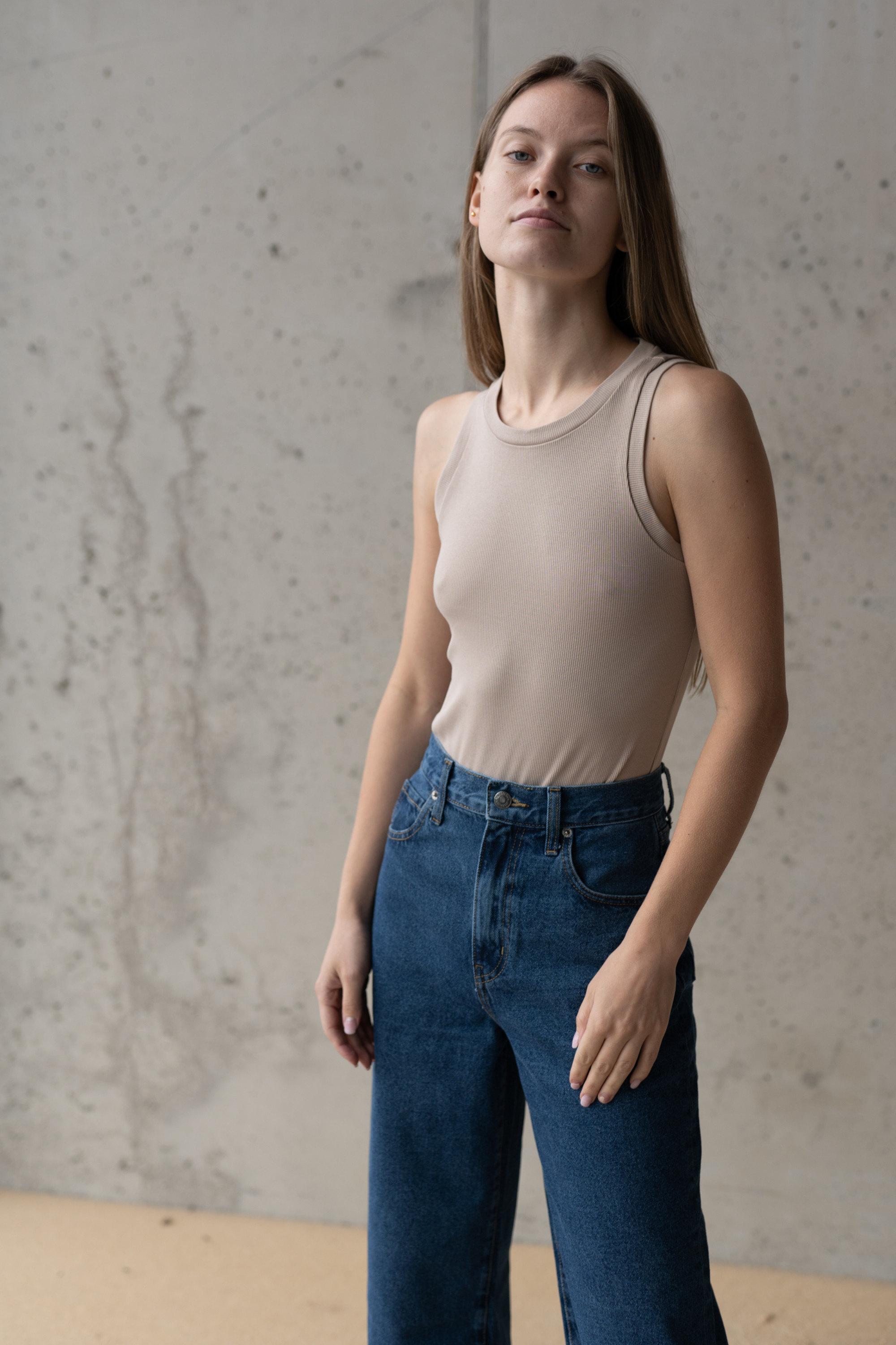 BODY HALTER BEŻ - BAWEŁNA ORGANICZNA