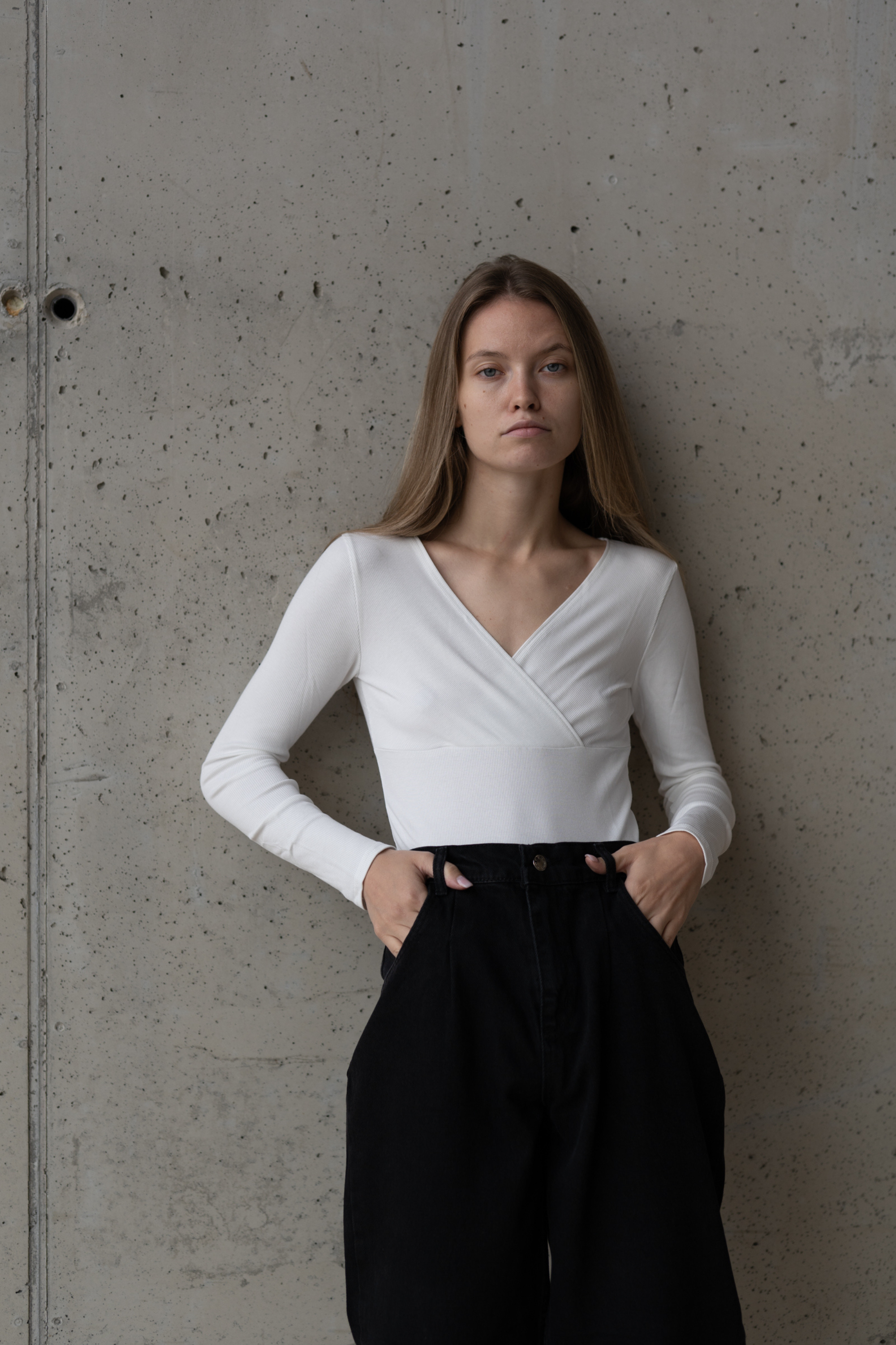 BODY VESSA OFF WHITE - BAWEŁNA ORGANICZNA